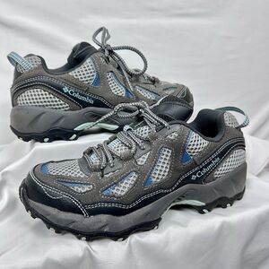Columbia Hiking Shoes Women Sz 6.5 Dogwood Gray Boots Trail Omni-Grip/Shield
